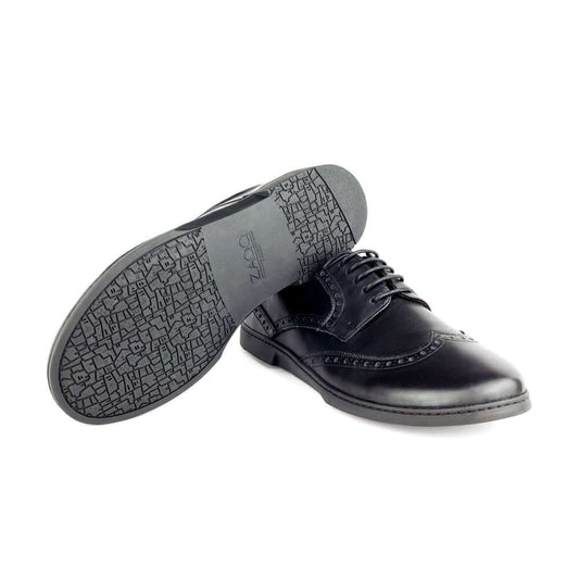 BRIQ Brogue Black - ZAQQ Barfußschuhe